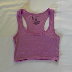 Purple Racerback Crop Top